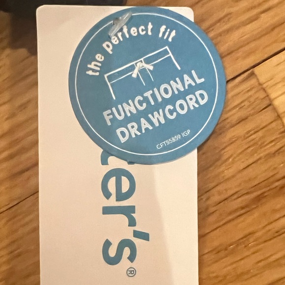 Carter’s Boys 4T Athletic Shorts grey & blue - functional drawstring new - Picture 4 of 5